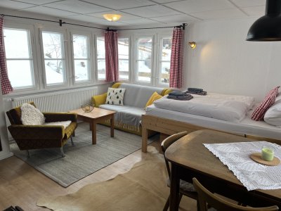 Wohn und Schlafzimmer (Ferienhütte)