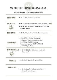 WOCHENPROGRAMM