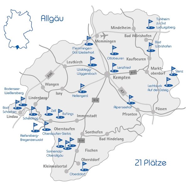 Golfkarte Allgaeu