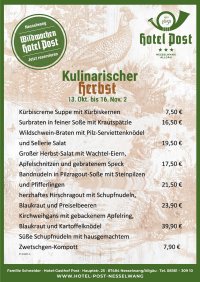 Kulinarischer Herbst 13.10. - 16.11.2025