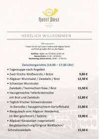 Zwischengerichte 14:00-17:30 Uhr