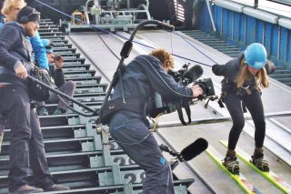 Faszination Skispringen - Abstoßen vom Startbalken