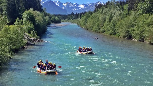 Rafting auf der Iller im Allgäu