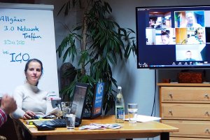 ICO Consultant Johanna Schumann Gast-Trainer Dr. Jürgen Freisl im virtuellen Workshop
