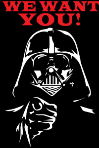 We want You Job Junior Consultant Darth Vader