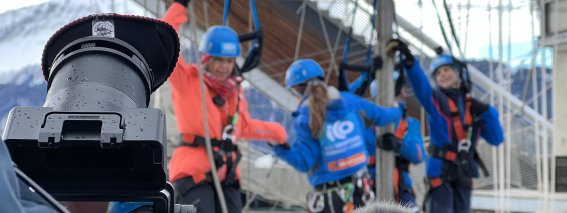 SWR Dreh ICO Skywalk Hochseilgarten