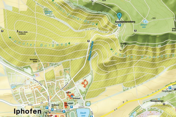 Kartenausschnitt Geschichtsweinberg