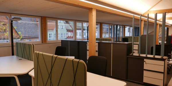 Die Büros der Isny Marketing GmbH sind im Dachgeschoss untergebracht