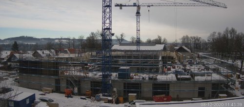 Baustelle der Verbundschule von der Webcam aus-8-12-2020