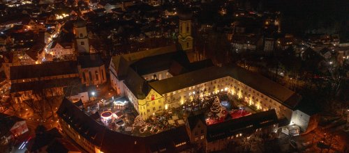 Isnyer Schlossweihnacht aus der Luft