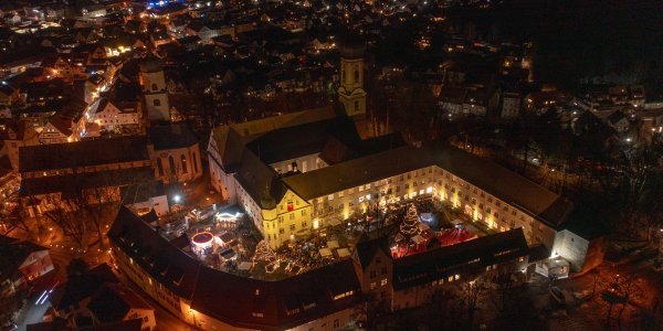 Isnyer Schlossweihnacht aus der Luft
