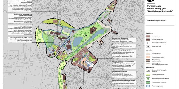 Plan der vorbereitenden Untersuchung (VU) des Sanierungsgebiets in der Isnyer Innenstadt
(c) KE LBB Stuttgart