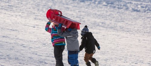 Rodelspaß am Skilift Felderhalde in Isny