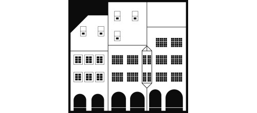Piktogramm von Otl Aicher: Das Isnyer Rathaus