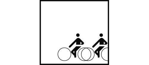 Piktogramm von Otl Aicher: Radfahrer
