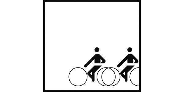 Piktogramm von Otl Aicher: Radfahrer