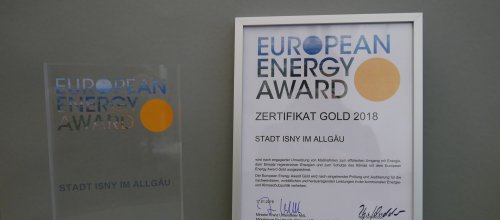 Das eea-Gold Zertifikat für die Stadt Isny im Allgäu 2018