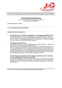 Spielerfoto Einverständniserklärung