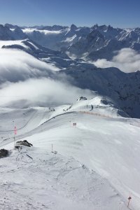 Skiabfahrt am Nebelhorn