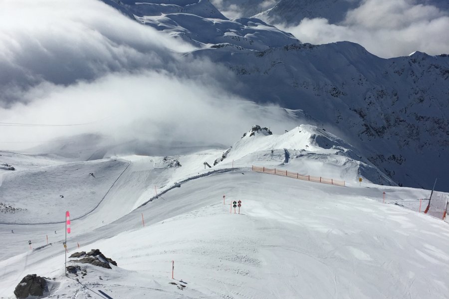 Skiabfahrt am Nebelhorn