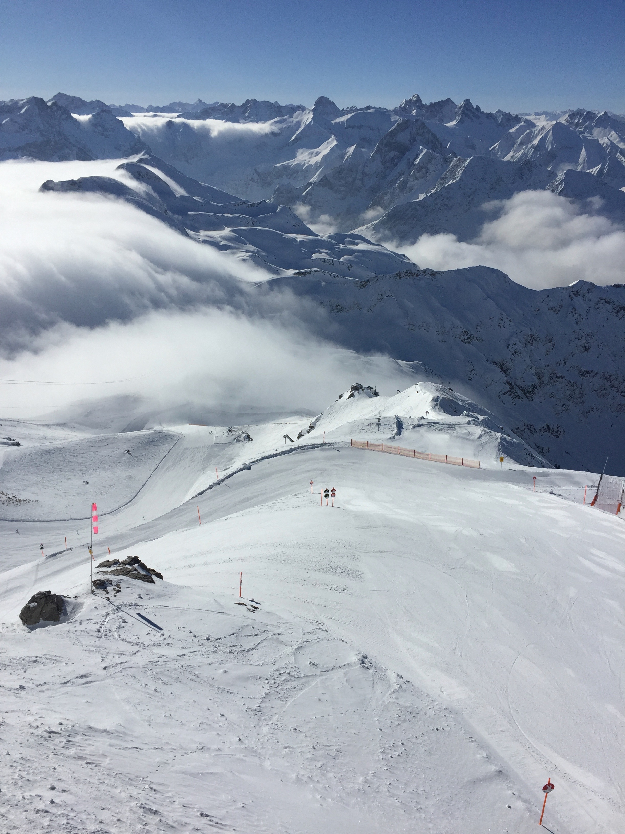 Skiabfahrt am Nebelhorn