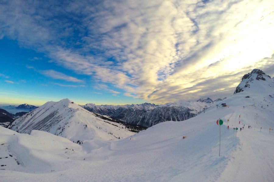 Zwischen Fellhorn und Kanzelwand im Zweiländer-Skigebiet