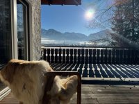 Ausblick im Winter von der Terrasse