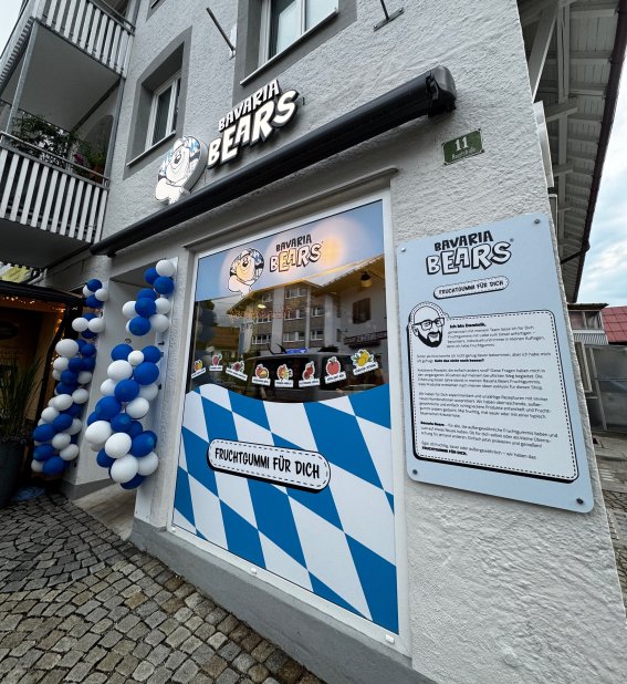 Schaufensterbeschriftung in Oberstdorf
