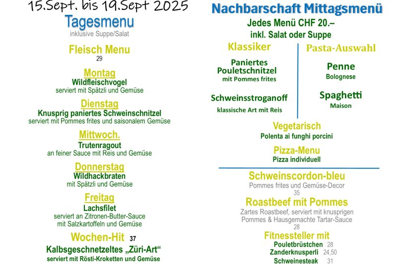 Tagesmenu 15.09.-19.09.2025