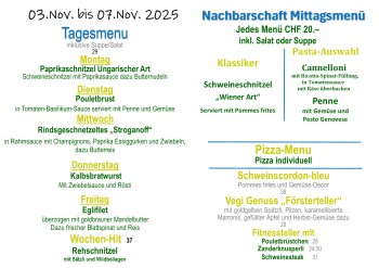 Tagesmenu 03.11.-07.11.2025