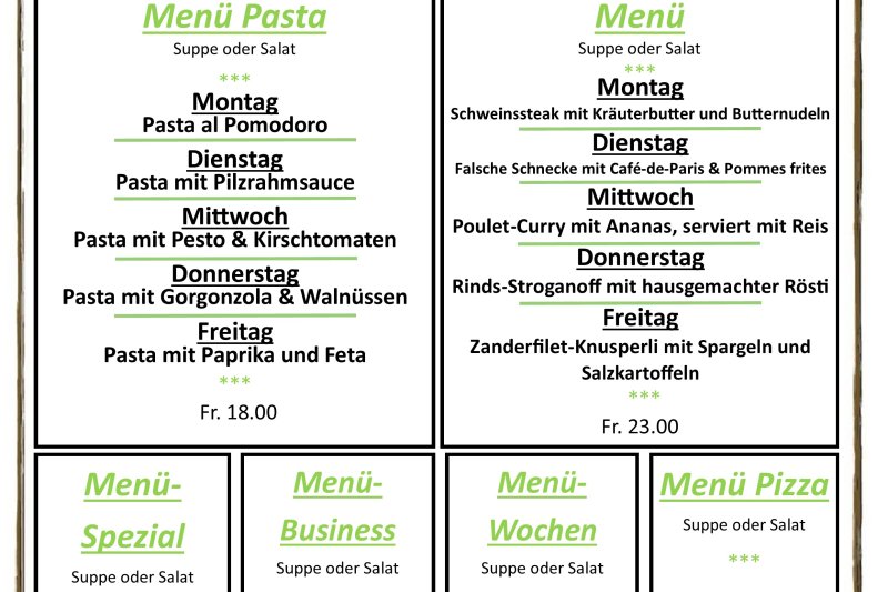 Menü 16.03. - 20.03