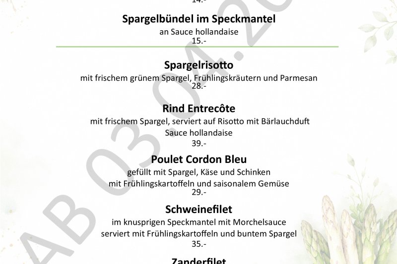 Spargeln Karte A4 WERBUNG