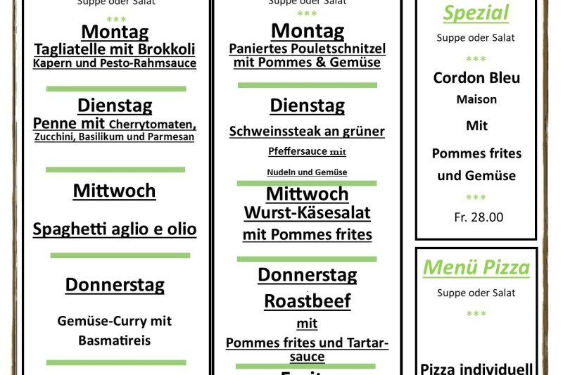 Kreuz menu 29.06.2026