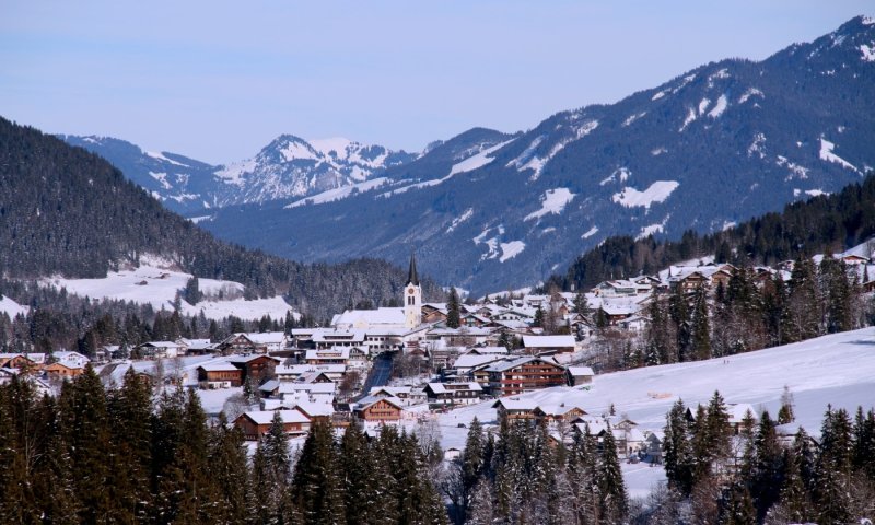 Blick auf Hirschegg