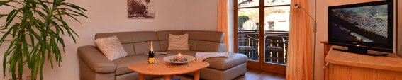 Wohnzimmer in Wohnung II im Landhaus Milena in Obermaiselstein / Allgäu