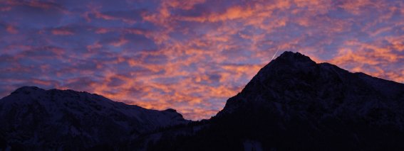 Sonnenuntergang im Winter | Landhaus Milena Obermaiselstein