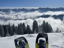 Auszeit-in-den-Allgäuer-Alpen-Schneeschuhwanderung-Mucha-Bolsterlang Auszeit beim Schneeschuhwandern mit herrlichem Blick über die Allgäuer Alpen. Route vom Parkplatz Grasgehren.