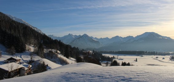 Ausblick Haus und Berge