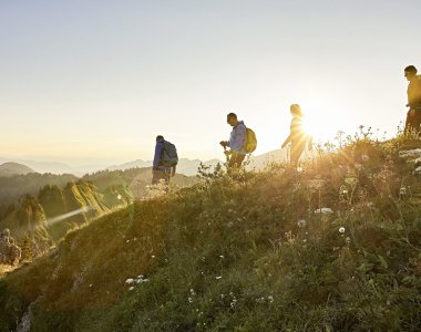 die Gratwanderung entlang