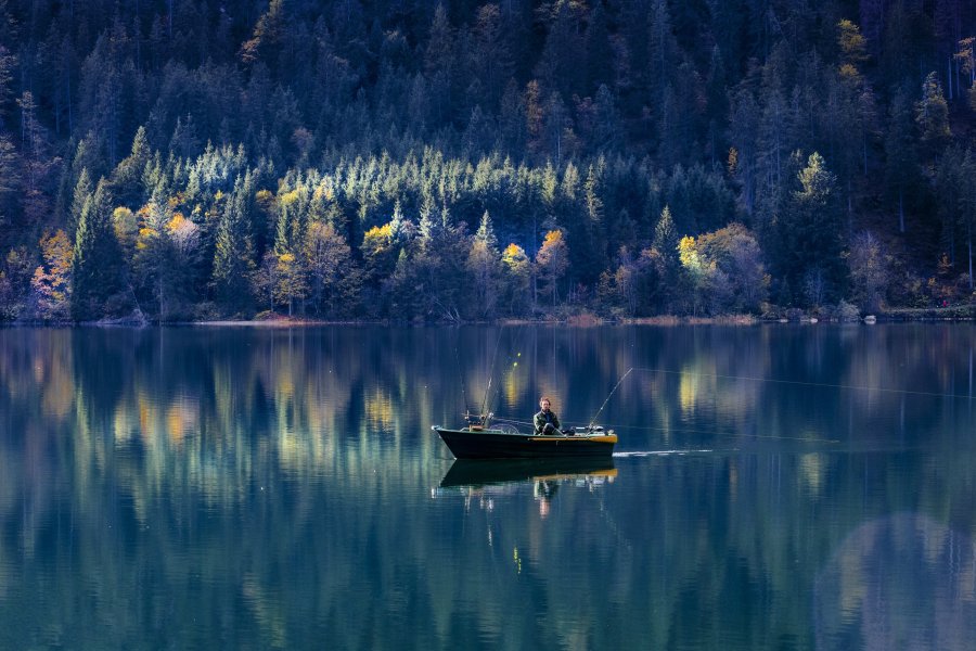 Angler auf dem Haldensee