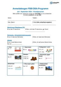 Anmeldebogen Einzelpersonen FBB-OBA-Programm von Juli bis September 2025