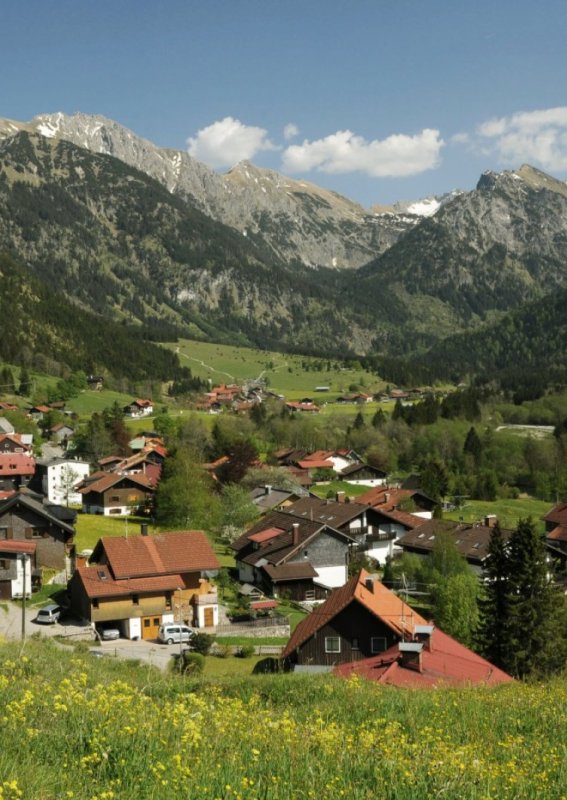 Bad Hindelang Tourismus Wolfgang B. Kleiner  Ortsansicht Hinterstein