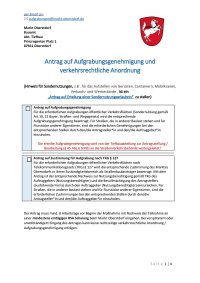 Antrag auf Aufgrabungsgenehmigung