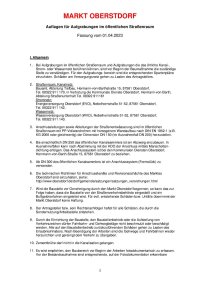 Auflagen für Aufgrabungen im öffentlichen Straßenraum