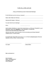 Unentgeltlichkeitserklärung