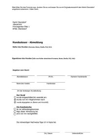 Hundesteuer ABMELDUNG