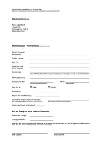 Hundesteuer ANMELDUNG