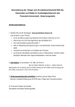 Infoschreiben zum Antrag auf Änderung beim Finanzamt