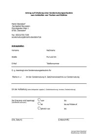 Antrag auf Erteilung einer Sondernutzungserlaubnis