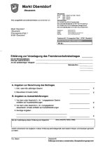 Fremdenverkehrsbeitrag Erklärungsformular